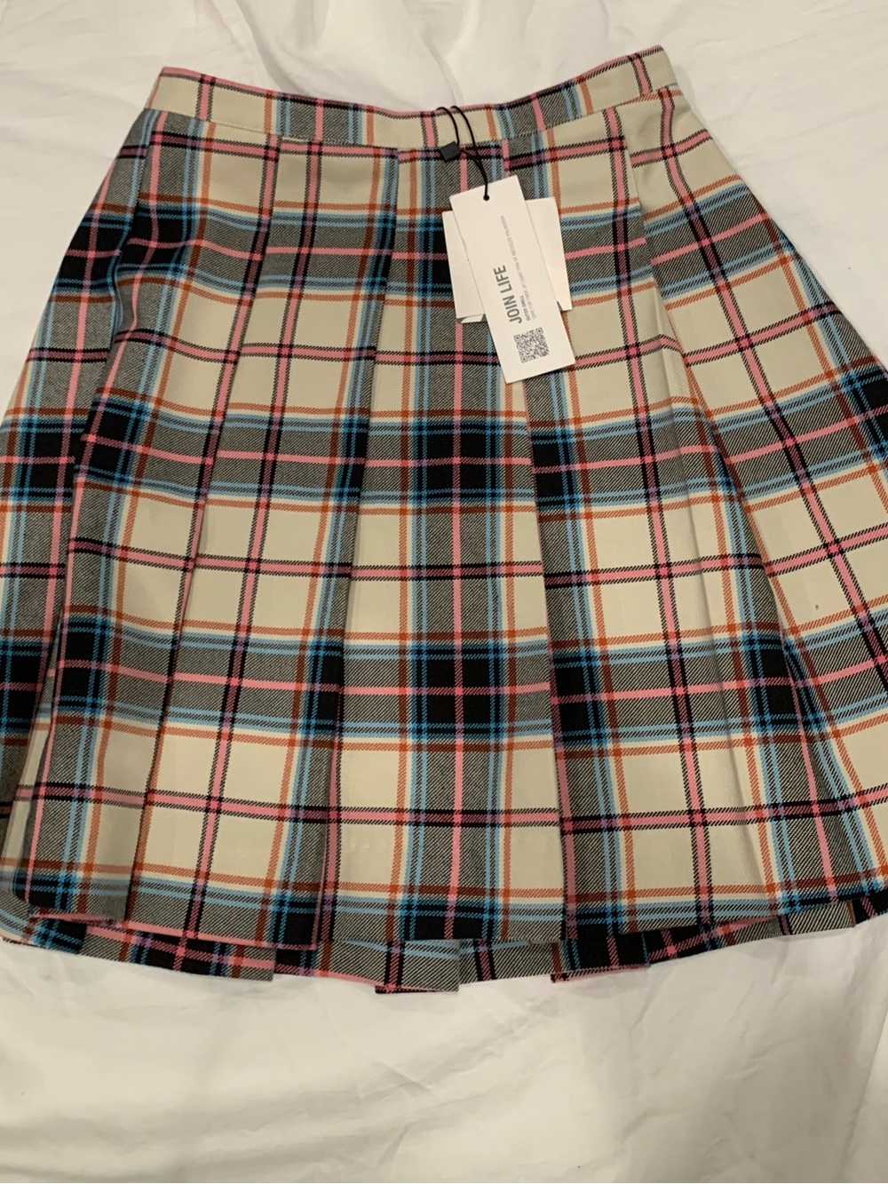 Zara Girls Plaid Pleated Skirt Size 11-12 NWT